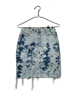 Denim Bleach Wash Skirt